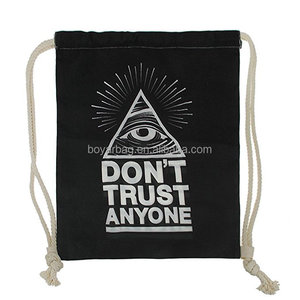 Sac à dos en toile de jute naturelle High King, grand format, écologique, vierge, personnalisable avec cordon de serrage - Product Image 5