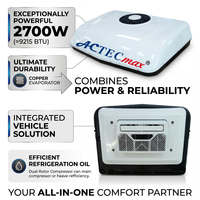 Climatiseur de stationnement pour camion ACTECmax 9215 BTU DC 24V, unité de refroidissement de cabine de couchage sur toit, alimenté par batterie, système de climatisation