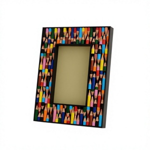 Handcrafted Colored Pencil Wooden Photo <b>Frame</b> Creative Tabletop Picture <b>Frames</b> Eco-Friendly Art Display <b>Frame</b> for Home Decor - Product Image 2