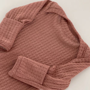 IBaifei personalizzato di cotone Waffle per neonati Set di vestiti per neonati morbido <span class=keywords><strong>corredino</strong></span> da doccia coperta da regalo fascia per la testa camici a nodo - Product Image 3