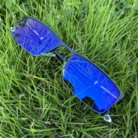 Lunettes Photochromiques Homme Demi-Monture Métal Rectangulaire Affaires Anti-reflet Bleu UV400 Intérieur Extérieur 2026