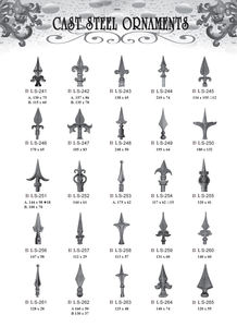 Componentes de repuestos de hierro forjado de 113x65mm Elementos forjados <span class=keywords><strong>Piki</strong></span> para valla de puerta - Product Image 4