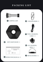 Lampe torche Overseasdesign HEX-13 pour le camping, batterie LG, charge rapide, portable, voyage, glamping, personnalisation de petites commandes
