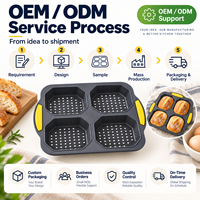 Moule à pain rectangulaire en silicone de qualité alimentaire, multi-usages, résistant à la chaleur, facile à démouler, pour pains faits maison, hamburgers, gâteaux