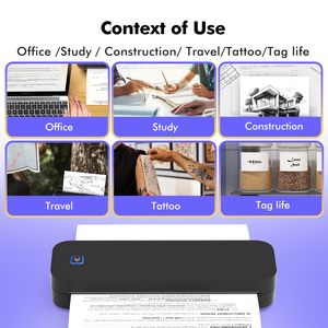 เครื่องพิมพ์พกพาไร้สายแบบใช้ความร้อน A4 ไม่ต้องใช้หมึก พร้อมพอร์ต USB มีสินค้าในสต็อก สำหรับใช้ในบ้าน สำนักงาน การเดินทาง การเรียน และ SOHO และผู้รับจ้างงานแบบอิสระ - Product Image 3