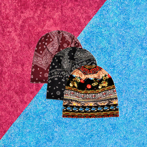 Logo personnalisé 100% coton <span class=keywords><strong>été</strong></span> Boho Chic Paisley Bandana Baggy Slouchy Beanie Chemo Hat pour hommes femmes broderie à la main Chic - Product Image 2