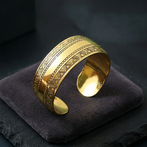 กำไลข้อมือแบบเปิดลายดอกฟีนิกซ์แกะสลักเงินทิเบตแบบเกลียวลายกิ่งไม้เชื่อมต่อกัน ดีไซน์โบฮีเมียน - Product Image 3