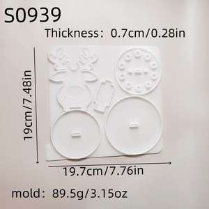 แม่พิมพ์ซิลิโคนทำจากยิปซั่มสำหรับตกแต่งชั้นวางของ M53742ลายกวางเอลก์ - Product Image 5