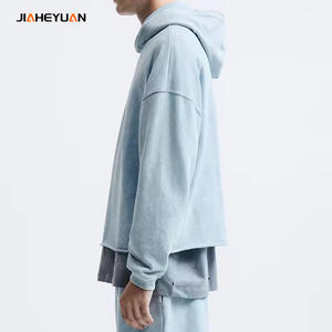 High Quality Oversized Drop Shoulder <strong>Hoodie</strong> <strong>Men</strong> Custom Baggy Pullover Cropped Hoodies <strong>Men</strong> Sweatshirt - Product Image 3