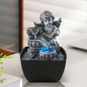 Noi Stock 19cm a tema angelo fontana da tavolo con luci a LED-ideale per chi ama l'arredamento elegante - Product Image 3