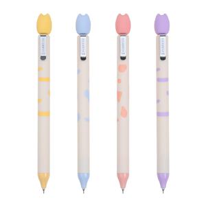 Stylo Zanshi Cat Pen Série Fleur, ludique et amusant, pour la décompression, séchage rapide, CS Double Beads 0.5mm, pour étudiants, en plastique - Product Image 1