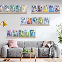 Présentoir mural en bois pour cartes de sport, support pour cartes de baseball et de football, collection de cartes gradées, nettoyage de vaisselle