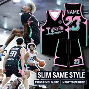 Maßgeschneidertes 100% Polyester Atmungsaktives Herren-Trikot für Erwachsene und Kinder, Individuelles Design Shorts Uniform Basketball-Bekleidung Basketball-Trikot Top - Product Image 2