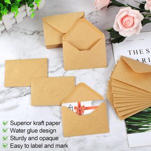 Gift Greeting Cards Letter <strong>Brown</strong> <strong>Kraft</strong> Paper Mailing Mini <strong>Envelope</strong> Self-Adhesive Paper Party Wedding Invitation <strong>Envelope</strong> - Product Image 3