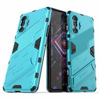Couverture arrière de téléphone de luxe pour Xiaomi Redmi K40 Gaming Punk Armor Coque de téléphone anti-chute antichoc avec support