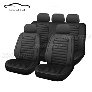 Ensemble complet de 11 housses de siège de voiture en cuir PU, protège-sièges et coussins pour automobiles - Product Image 1