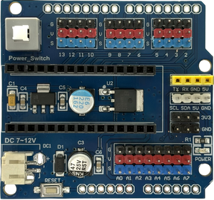 Carte d'extension de capteurs Arduino Nano, carte de broches numériques et analogiques, interface I2C UART SPI 3.3V 5V Servo pour projets de contrôle embarqué - Product Image 3
