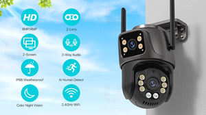 Mobile Remote 2 + 2 megapixel überwachung 2 Objektiv IP66 Wasserdicht 2 Wege Audio Kamera Sicherheit Wifi - Product Image 3