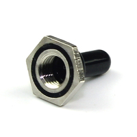 Capuchon de protection pour mini-interrupteur à bascule M12x0.75 de 16 mm de diamètre avec écrou hexagonal, couleurs noir, rouge, vert, jaune