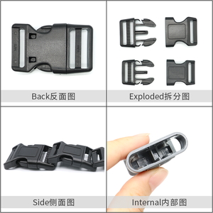 Customized Small Size <strong>Dog</strong> <strong>Collar</strong> Heavy Duty Durable Plastic Curve Buckle Harness for <strong>Dogs</strong> Release Buckle - Product Image 3