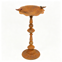 Support de bain d'oiseaux rétro en fer forgé fait main de qualité supérieure pour pot de fleurs de cour, ornement de jardin extérieur vintage