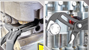 Pince à eau multifonctionnelle industrielle en acier de <span class=keywords><strong>7</strong></span> pouces, OEM, argent, poignée en plastique souple, réglage rapide, dentelée - Product Image 3