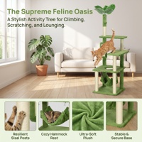 Arbre à chat avec base anti-basculement et structure en bois, produit phare du fabricant