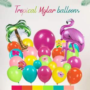 Kit d'arche de ballons sur le thème hawaïen, ballons <span class=keywords><strong>rose</strong></span> vif et orange pour les fêtes de bébé d'été, les fêtes à la piscine, les décorations de fête d'<span class=keywords><strong>anniversaire</strong></span> - Product Image 5