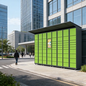 XINJU <strong>Smart</strong> Parcel <strong>Locker</strong> System Wall Mount Delivery Intelligent Cabinet Automated Courier Outdoor Indoor <strong>Smart</strong> Parcel <strong>Locker</strong> - Product Image 4