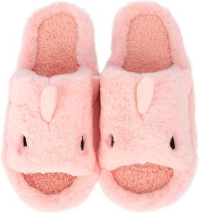 <span class=keywords><strong>Sandales</strong></span> plates d'intérieur décontractées pour femmes, couleur unie, à bout ouvert, style requin, chaussures de maison douces et thermiques, confortables pour la saison hivernale - Product Image 4