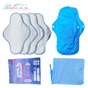 Cuscinetti mestruali riutilizzabili in puro cotone 6 pezzi/set leggeri e pesanti a flusso <span class=keywords><strong>economico</strong></span> per donne - Product Image 1