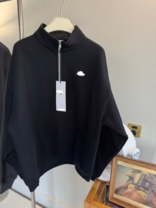 Q1 Winter Sporty <strong>Men's</strong> 100% Cotton Quarter-zip Suit Half-zip <strong>Pullover</strong> and Pants - Product Image 4