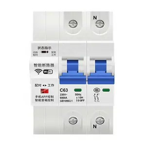 Tuya 1-4P WI-FI Inteligente Disjuntor WiFi Interruptor Automático 230V/240V IoT Inteligente Interruptor do Ar Casa