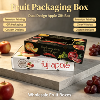 Boîte à fruits en carton ondulé kraft personnalisée avec logo, vente en gros, pour expédition et emballage cadeau de pommes, grenades et fruits frais