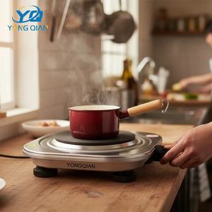 Cuisinière électrique de voyage portable 1500 W 110V-220V Mini plaque chauffante à brûleur unique avec bouton de commande - Product Image 6