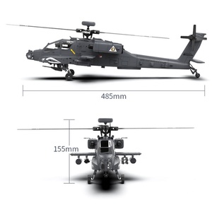 Drone RC F11S 1:32 2.4G AH-64D Apache, modèle de simulation, moteur brushless GPS, 9 canaux, 6 gyroscopes, contrôle ELRS, portée 300m, batterie, plastique, métal - Product Image 6