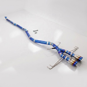 ระบบท่อไอเสียแบบ CatBack ไทเทเนียม ING ขนาด 76 มม. สำหรับ Honda Civic Type-R FL5 น้ำหนักเบาพิเศษ อะไหล่สมรรถนะสูง ขายส่ง - Product Image 1