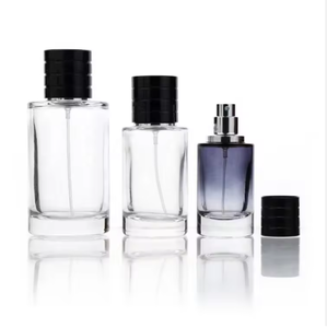 Botella de Perfume de Vidrio con Forma Cilíndrica, Tapa de Rosca, Collar Metálico, Serigrafiada, Tamaños de 30ml/50ml, Envase Vacío para Fragancias - Product Image 6