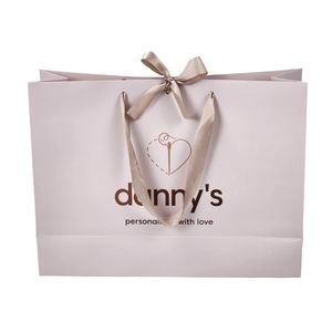 Bolsa de Regalo de Papel Impresa con el Logotipo de la Tienda de Ropa de Lujo Personalizada de Fábrica, con su Propio Logotipo - Product Image 1