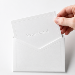 ซองจดหมายกระดาษฝ้ายแบบกำหนดเองพร้อมพิมพ์แบบ Letterpress สำหรับการ์ดเชิญงานแต่งงานแบบแฮนด์เมดและการ์ดอวยพรและบัตรที่ระลึก - Product Image 1
