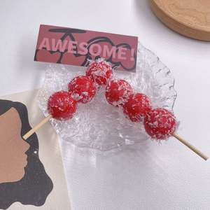 Tanghulu 3D resina encantos crujiente recubierto de azúcar fruta deliciosa dibujos animados miniatura adornos casa de muñecas - Product Image 6