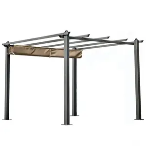 Toptan özel etiket geri çekilebilir katlanır gölgelik su geçirmez Pop-up ile 3x3 temizle PVC taraf Carports ile ahşap çerçeve