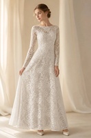 Tissu en dentelle florale Raschel Jacquard ajouré, doux, semi-transparent, drapé, non extensible, léger, pour robe de mariée