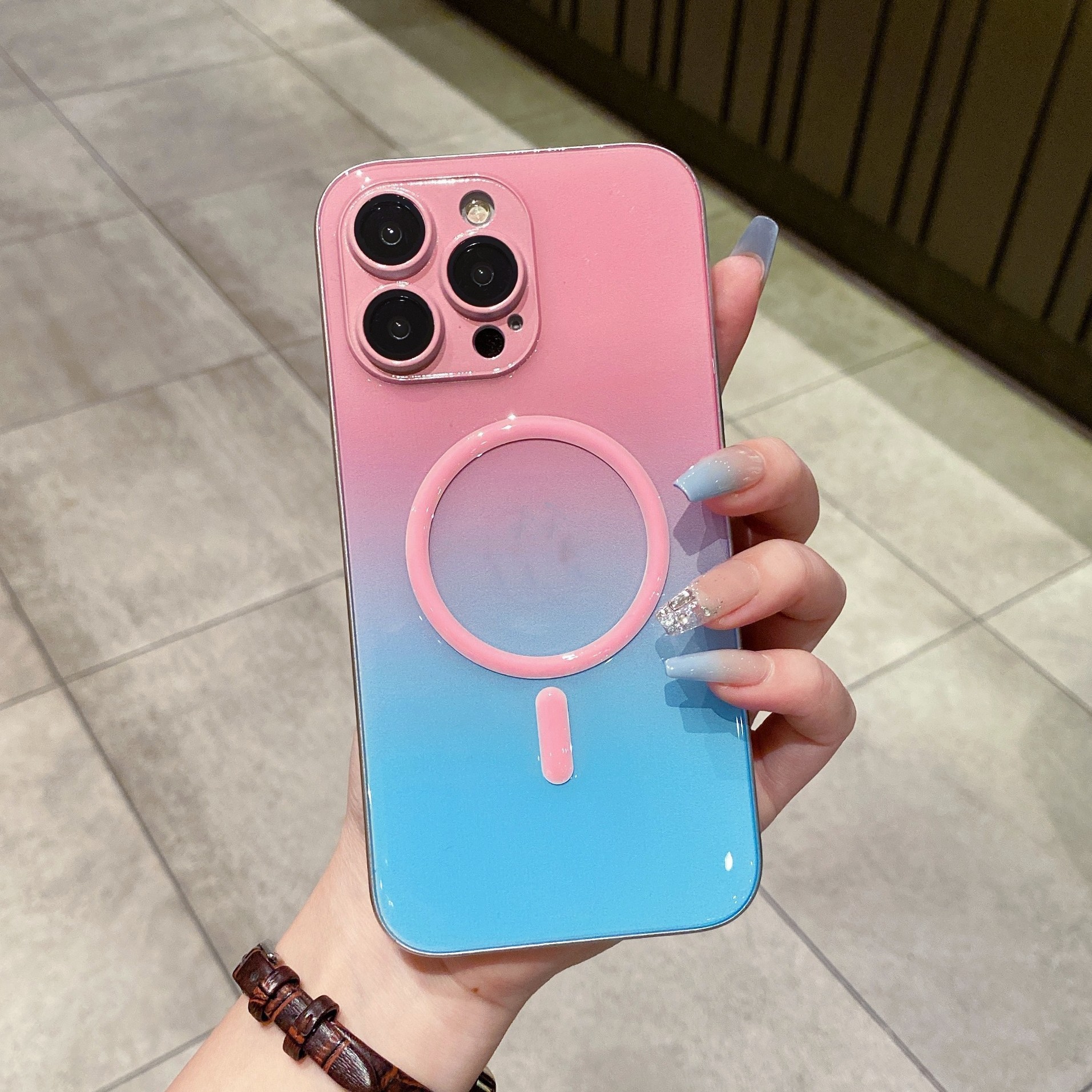 Pink blue