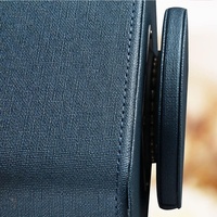 Support de télécommande en cuir PU rotatif à 360 degrés au design classique, organisateur de bureau multifonctionnel brillant en forme de polygone pour la maison