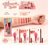Lot de Maquillage 2-en-1 Brillant à Lèvres et Crayon à Lèvres Haute Pigmentation, Maquillage Personnalisé 12 pièces Brillant à Lèvres Marque Privée pour Usage Quotidien