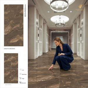 Brecia Ivory 800x1600mm Statuario Marble Look Porcelain <b>Tiles</b> Polished Floor And Wall Collection - Product Image 3