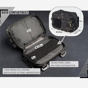 Échantillon gratuit 2024 Sac de poitrine tactique fonctionnel, Sac banane tendance style Hip Hop, Sac à dos de poitrine noir Wild - Product Image 3