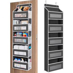 Excellent Quality <b>Hanging</b> <b>Storage</b> Bag Linen Material 22L-30L Capacity Eco-Friendly Visible Hook Versatile 5 Layers <b>Wall</b>-mounted - Product Image 4