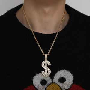 Collar con colgante de dólar, joyería hip hop, accesorios de moda transfronteriza, colgante de moneda de dólar - Product Image 3